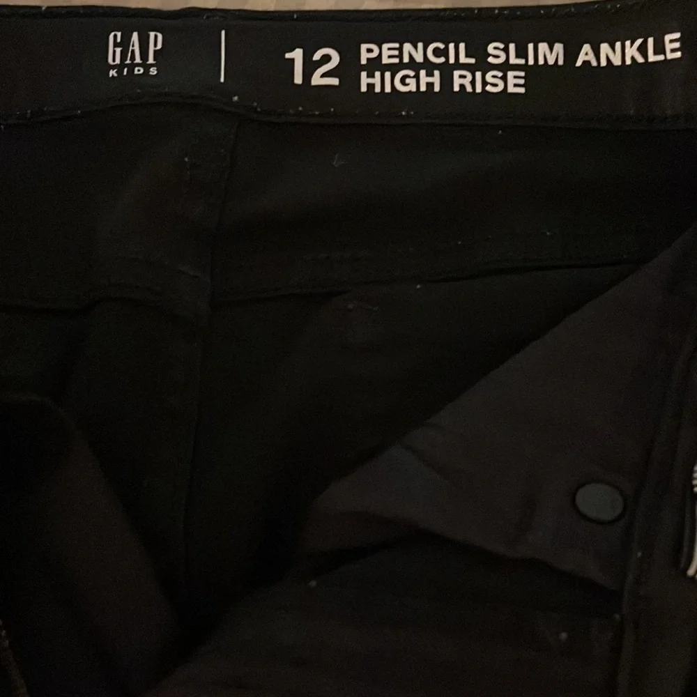 Gap kids denim pencil slim ankle high rise jeans, size 12